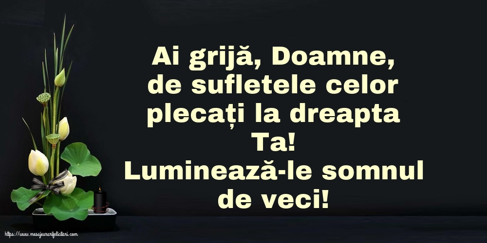 Comemorare Luminează-le somnul de veci!