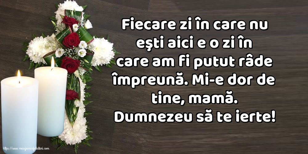 Comemorare Dumnezeu să te ierte! Pentru mama
