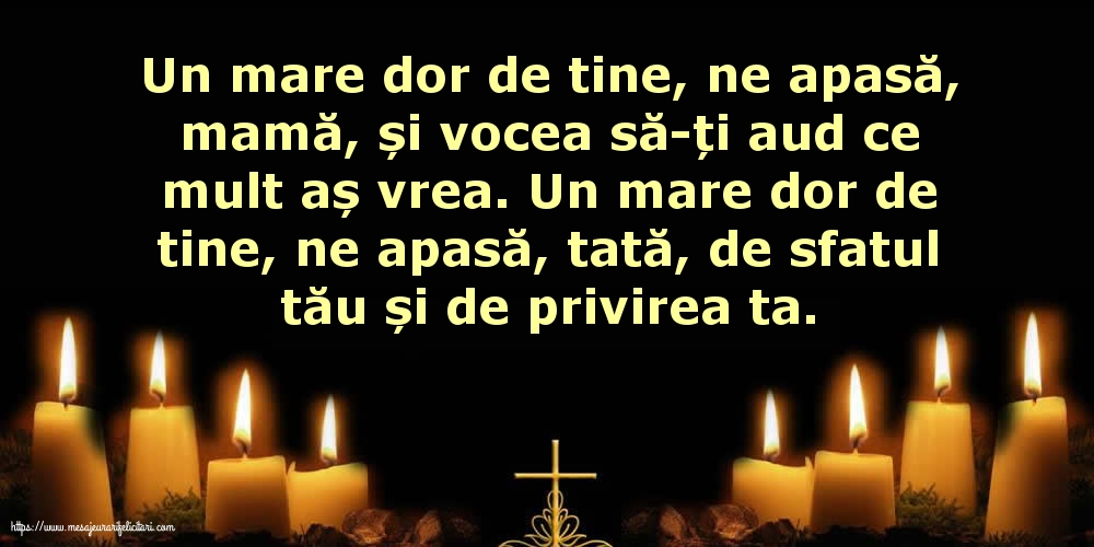 Comemorare Pentru mama și tata