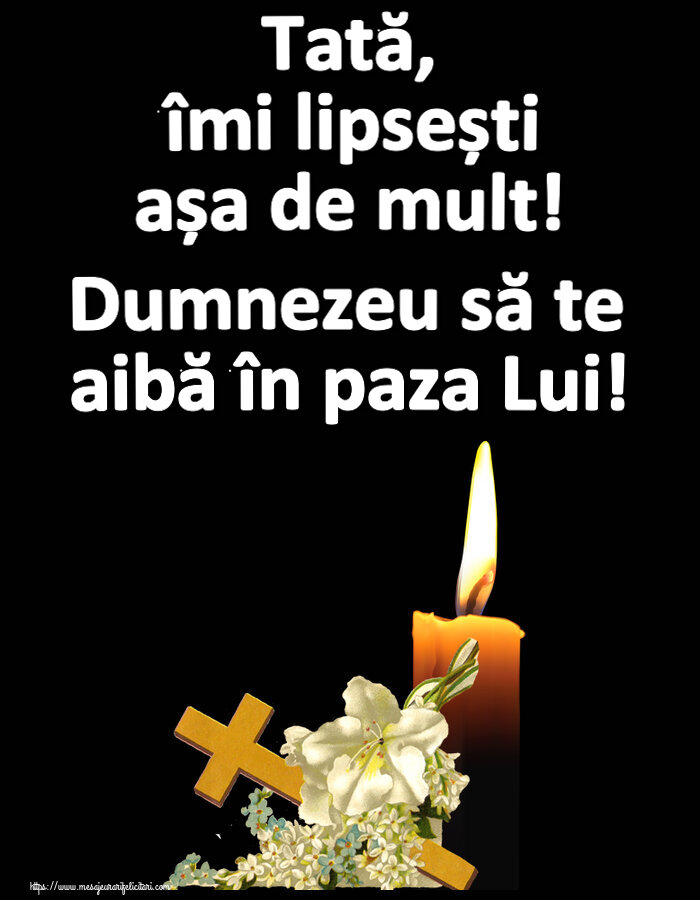 Comemorare Tată, îmi lipsești așa de mult! Dumnezeu să te aibă în paza Lui!