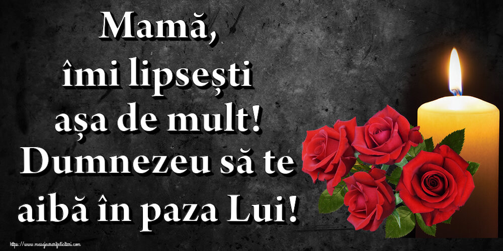 Comemorare Mamă, îmi lipsești așa de mult! Dumnezeu să te aibă în paza Lui!