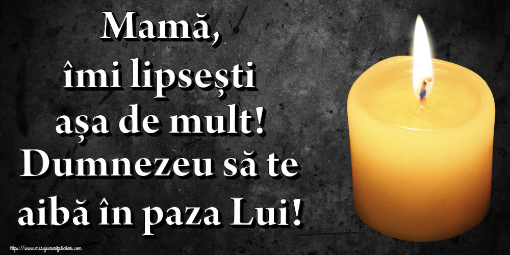 Mamă, îmi lipsești așa de mult! Dumnezeu să te aibă în paza Lui!