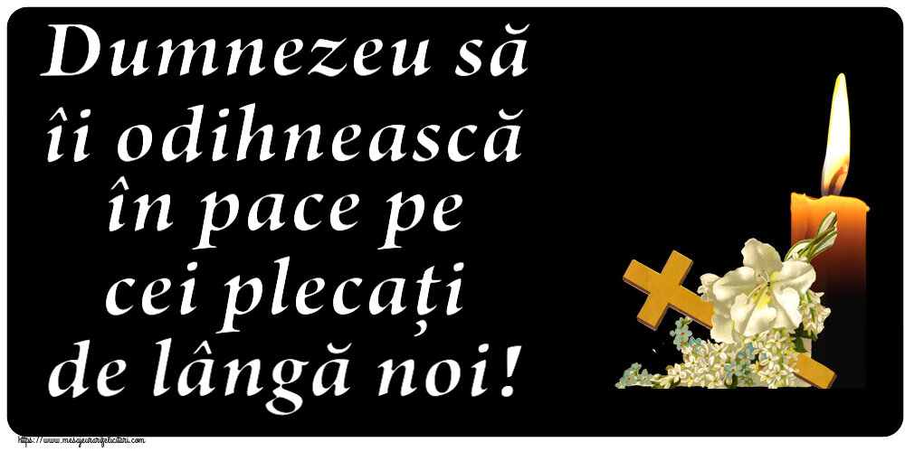 Comemorare Dumnezeu să îi odihnească în pace pe cei plecați de lângă noi!