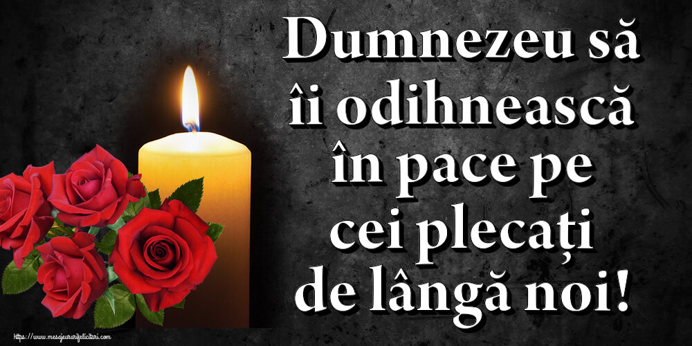 Comemorare Dumnezeu să îi odihnească în pace pe cei plecați de lângă noi!