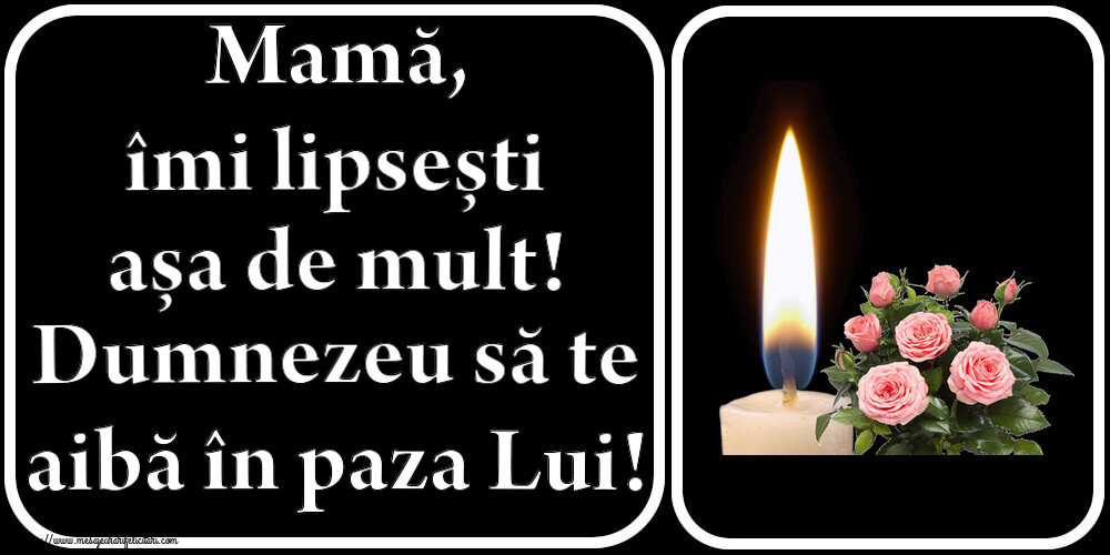 Mamă, îmi lipsești așa de mult! Dumnezeu să te aibă în paza Lui!