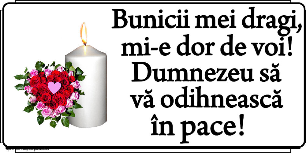Bunicii mei dragi, mi-e dor de voi! Dumnezeu să vă odihnească în pace!