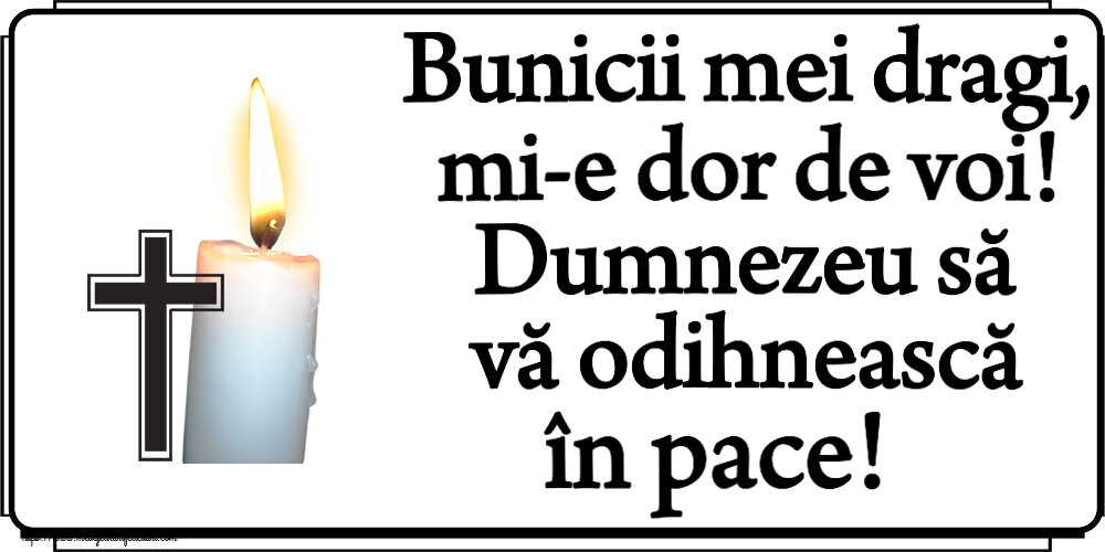 Bunicii mei dragi, mi-e dor de voi! Dumnezeu să vă odihnească în pace!