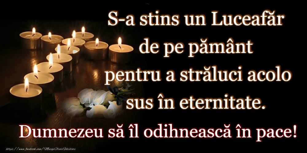 Sincere condoleanțe!