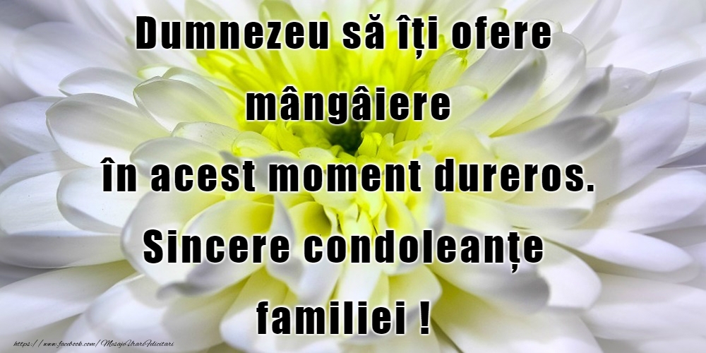 Sincere condoleanțe!