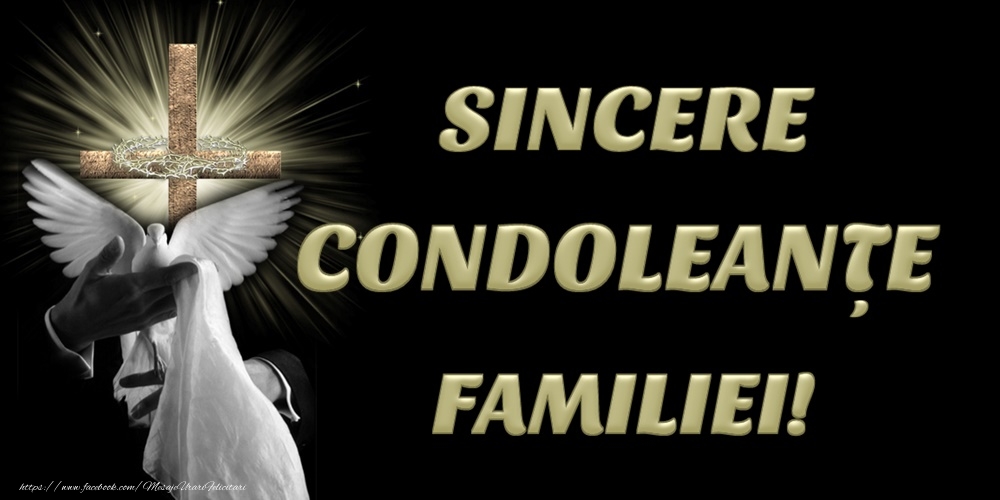 Sincere condoleanțe!