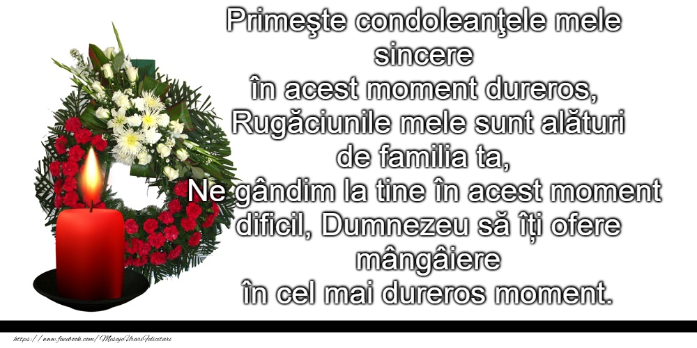 Sincere condoleanțe!