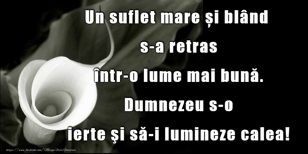 Sincere condoleanțe!