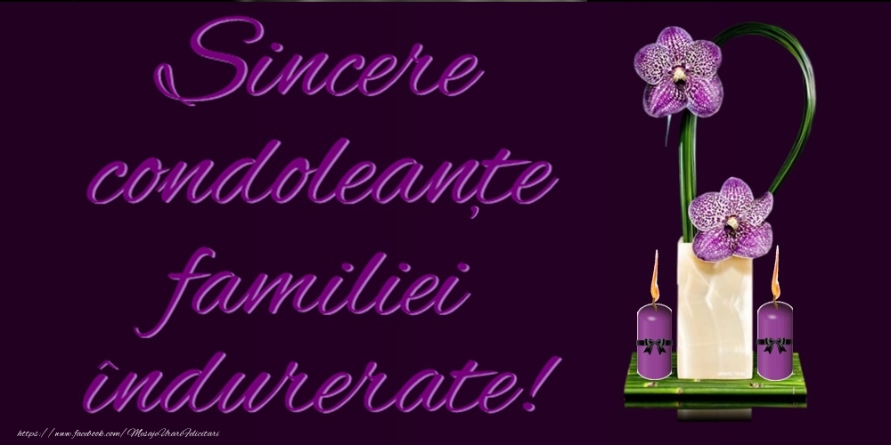 Sincere condoleanțe!