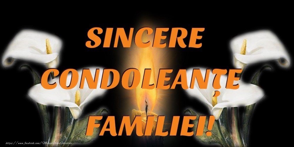 Sincere condoleanțe!