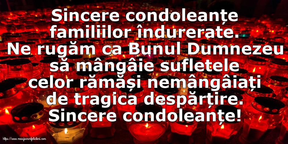 Imagini de Condoleanțe - Sincere condoleanțe!