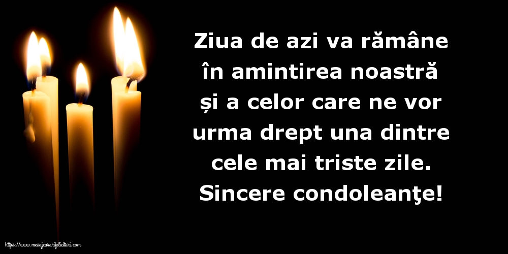 Imagini de Condoleanțe cu mesaje - Sincere condoleanţe!