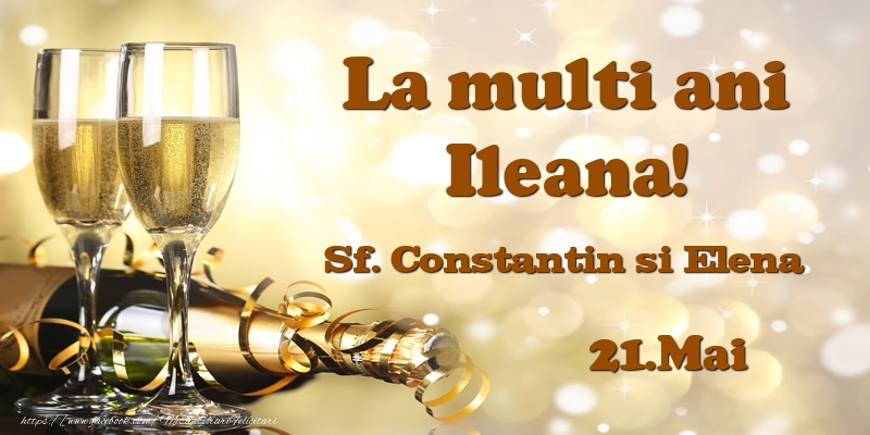 Felicitari de Sfintii Constantin si Elena - 21.Mai Sf. Constantin si Elena La multi ani, Ileana! - mesajeurarifelicitari.com