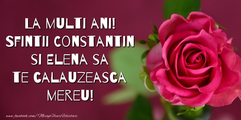 La multi ani! Sfintii Constantin si Elena sa te calauzeasca mereu!