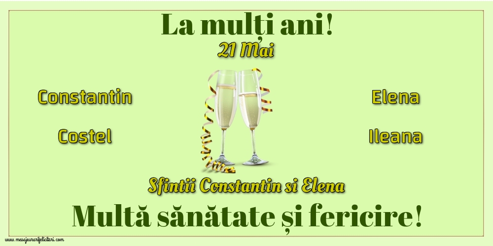 21 Mai - Sfintii Constantin si Elena