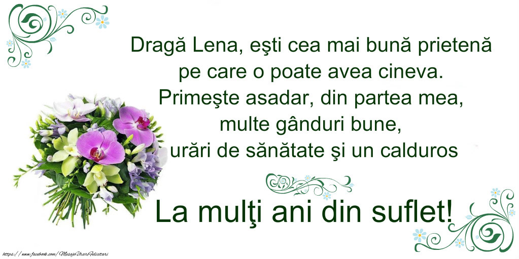 Pentru Lena La multi ani din suflet!