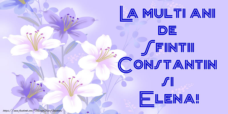La multi ani de Sfintii Constantin si Elena!