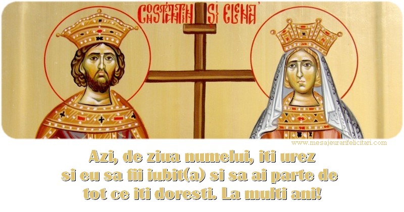 Azi, de ziua numelui, iti urez si eu sa fii iubit(a) si sa ai parte de  tot ce iti doresti. La multi ani!