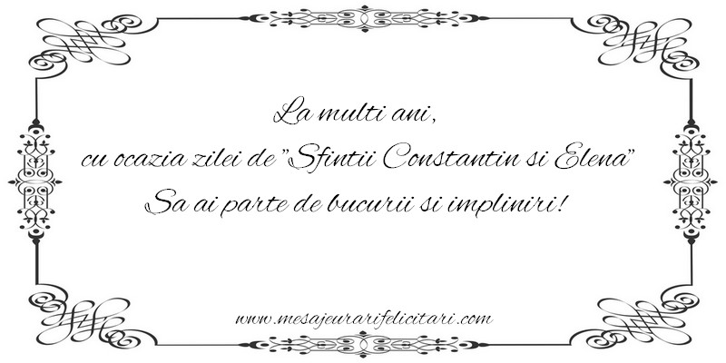 La multi ani, cu ocazia zilei de 