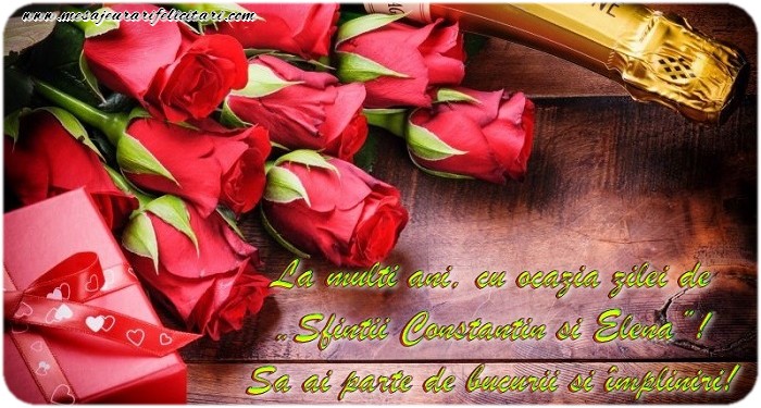 La multi ani, cu ocazia zilei de Sfintii Constantin si Elena! Sa ai parte de bucurii si impliniri!