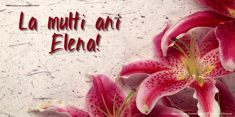 La multi ani Elena!