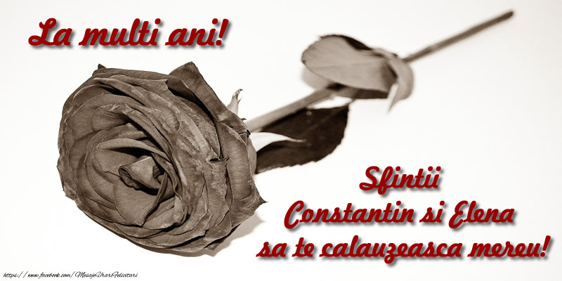 La multi ani! Sfintii Constantin si Elena sa te calauzeasca mereu!