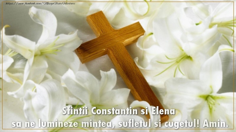 Sfintii Constantin si Elena sa ne lumineze mintea, sufletul si cugetul! Amin.