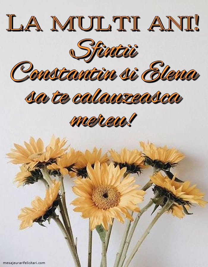 Felicitari de Sfintii Constantin si Elena - La multi ani! - mesajeurarifelicitari.com