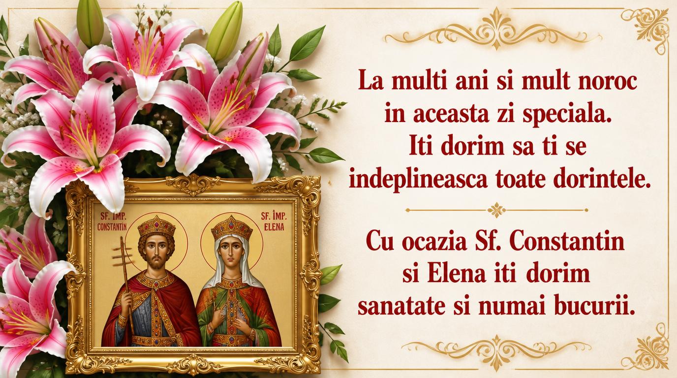 21 Mai Sfinții Constantin și Elena La multi ani!