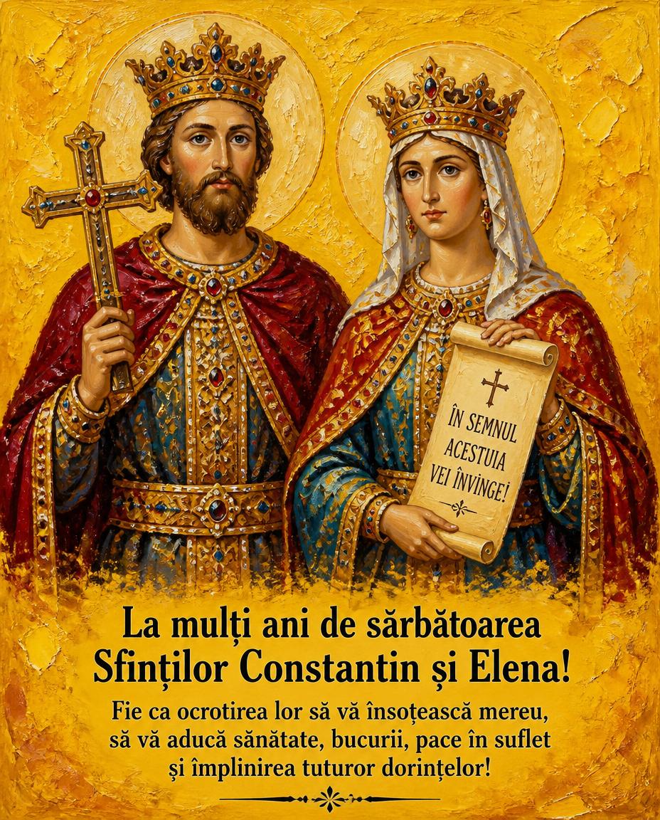21 Mai Sfin?ii Constantin ?i Elena La multi ani!
