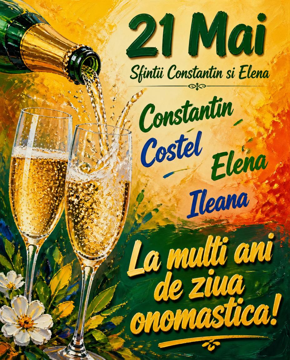 21 Mai Sfin?ii Constantin ?i Elena La multi ani!