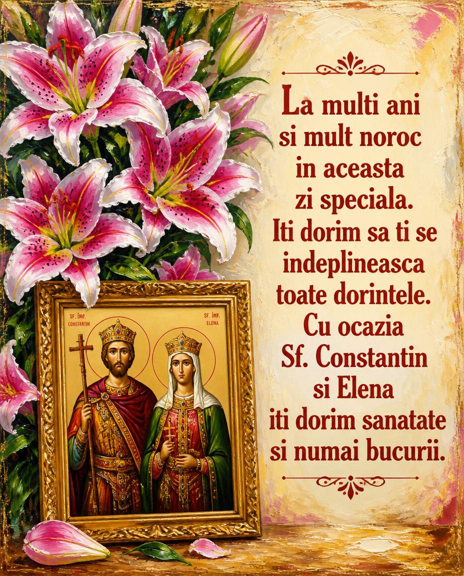 21 Mai Sfinții Constantin și Elena La multi ani!