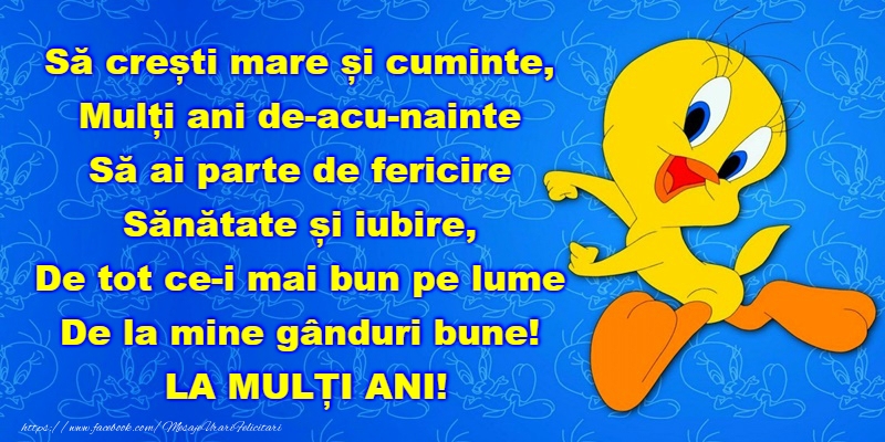 La multi ani pentru fetite si baieti