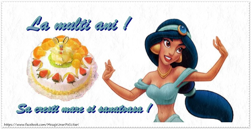 Felicitare pentru fetite: Sa cresti mare si sanatoasa!