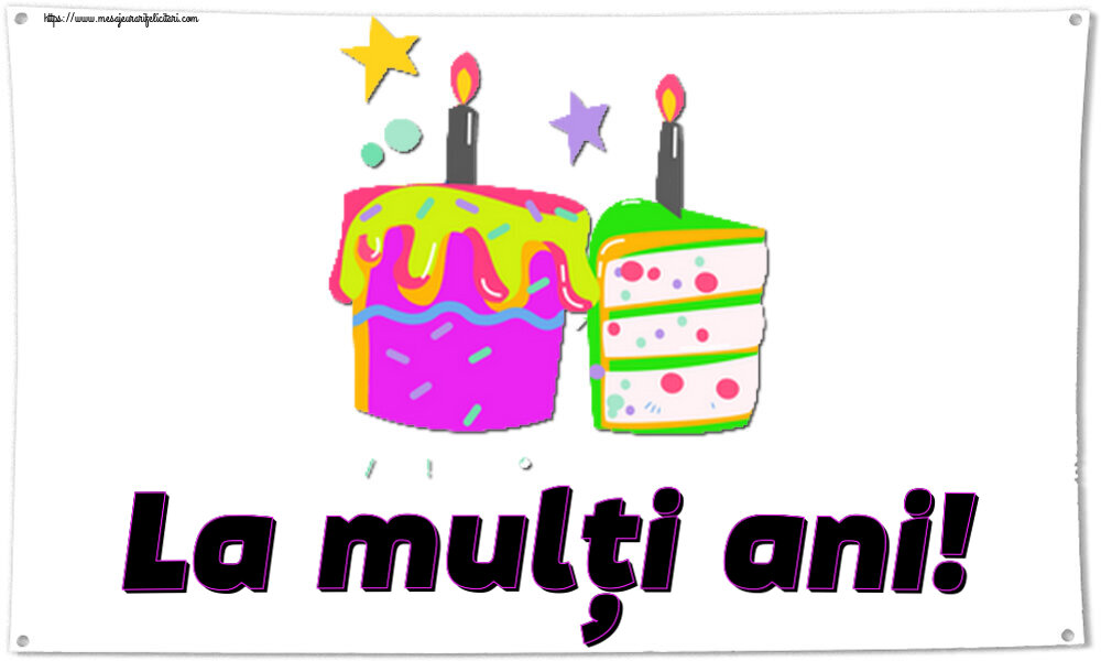 Felicitari pentru copii - La mulți ani! ~ 2 prăjiturele - mesajeurarifelicitari.com