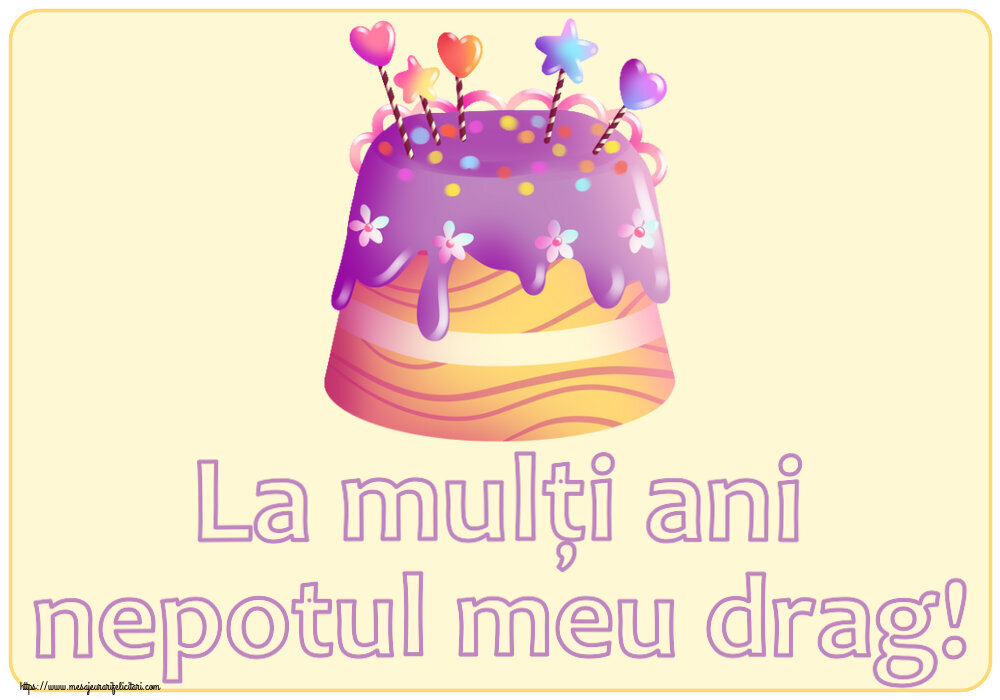Felicitari pentru copii - La mulți ani nepotul meu drag! ~ candy tort - mesajeurarifelicitari.com