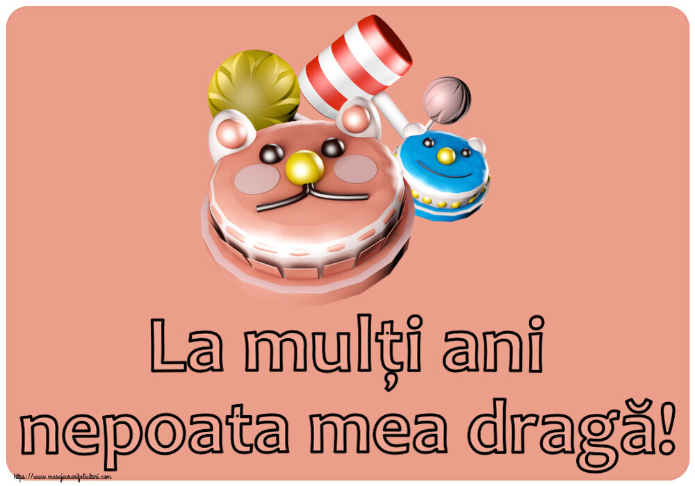 Copii La mulți ani nepoata mea dragă! ~ tort tobe funny