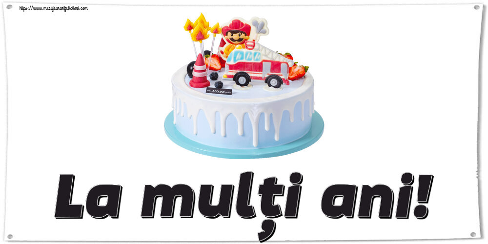 Copii La mulți ani! ~ tort cu pompier