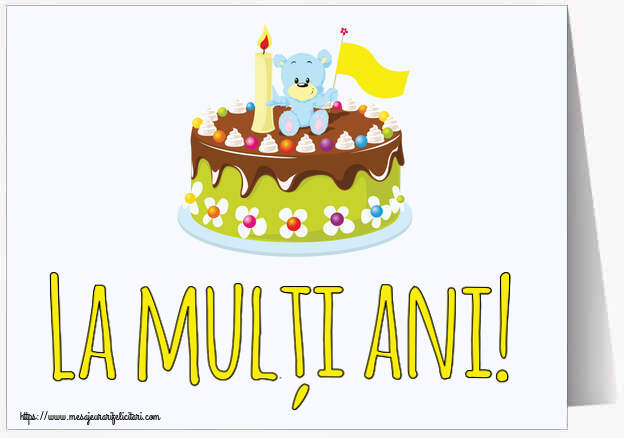 La mulți ani! ~ tort cu ursuleț