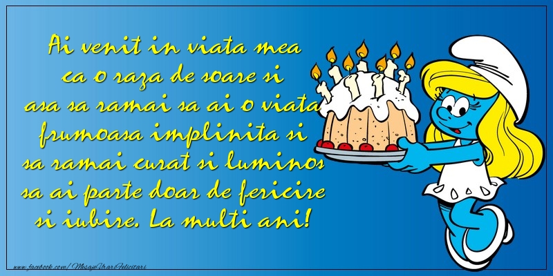 Ai venit in viata mea ca o raza de soare