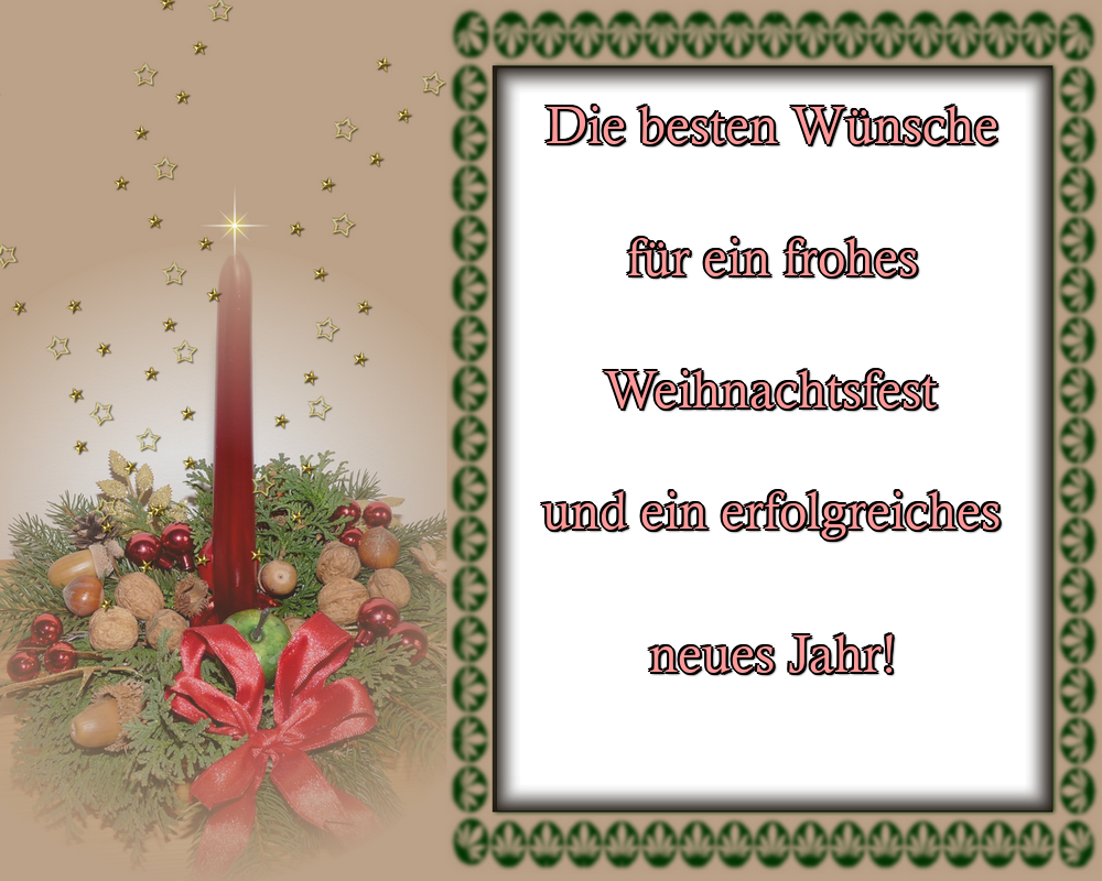Felicitari de Craciun in Germana - Die besten Wünsche für ein frohes Weihnachtsfest und ein erfolgreiches neues Jahr!