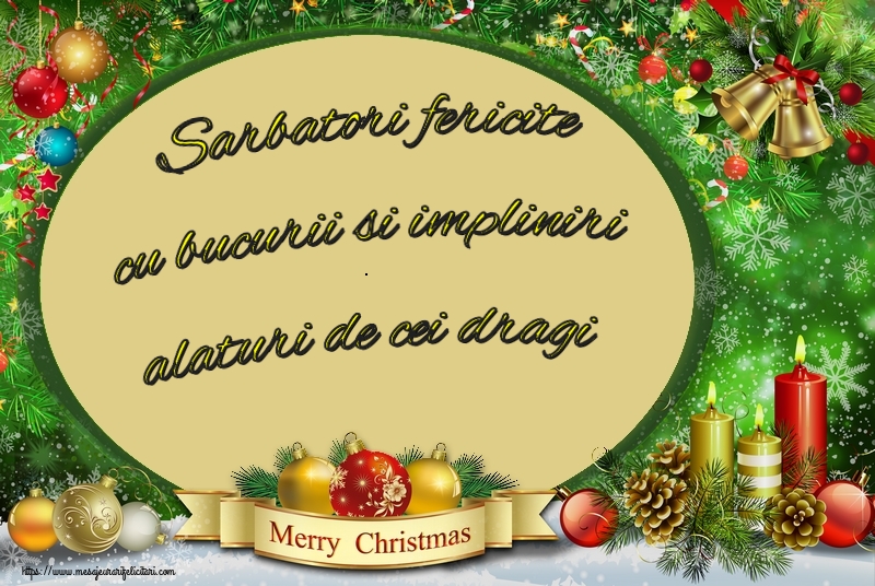 Sarbatori fericite cu bucurii si impliniri alaturi de cei dragi