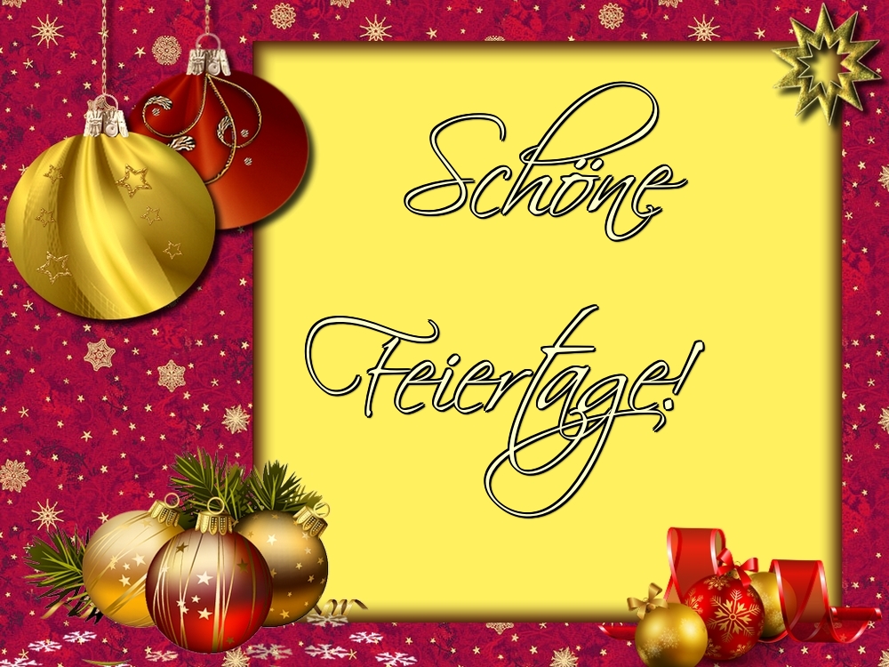 Felicitari de Craciun in Germana - Schöne Feiertage!