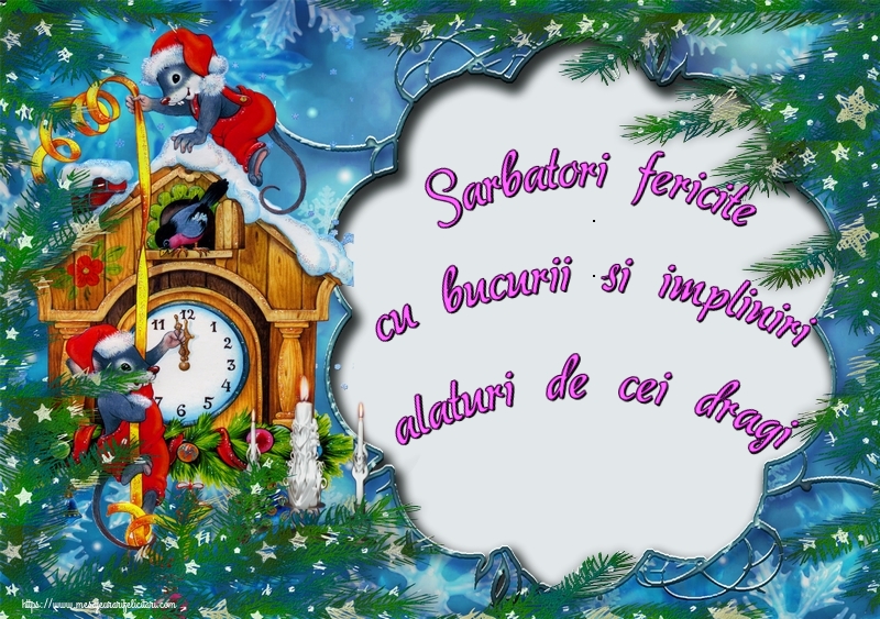 Felicitari de Craciun - Sarbatori fericite cu bucurii si impliniri alaturi de cei dragi - mesajeurarifelicitari.com