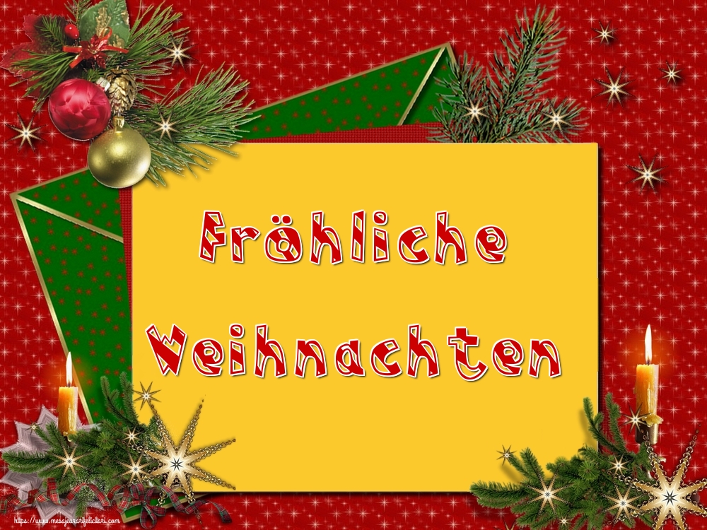 Felicitari de Craciun in Germana - Fröhliche Weihnachten