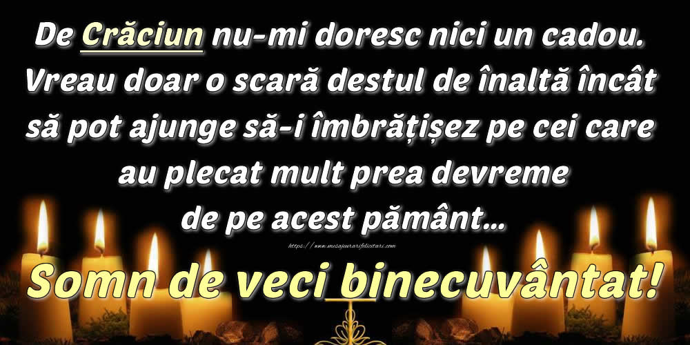 De Crăciun nu-mi doresc nici un cadou...